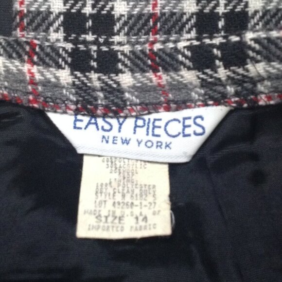 VINTAGE Easy Pieces Ivy League skirt; "14", Wool blend, Collegiate, Plaid, Trend - Picture 2 of 6